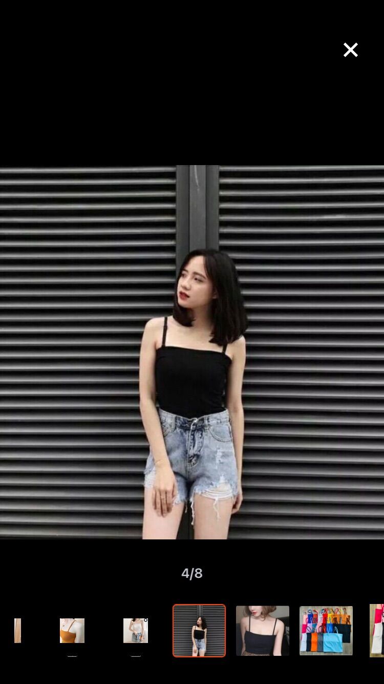 Áo 2 dây ngang hot trend