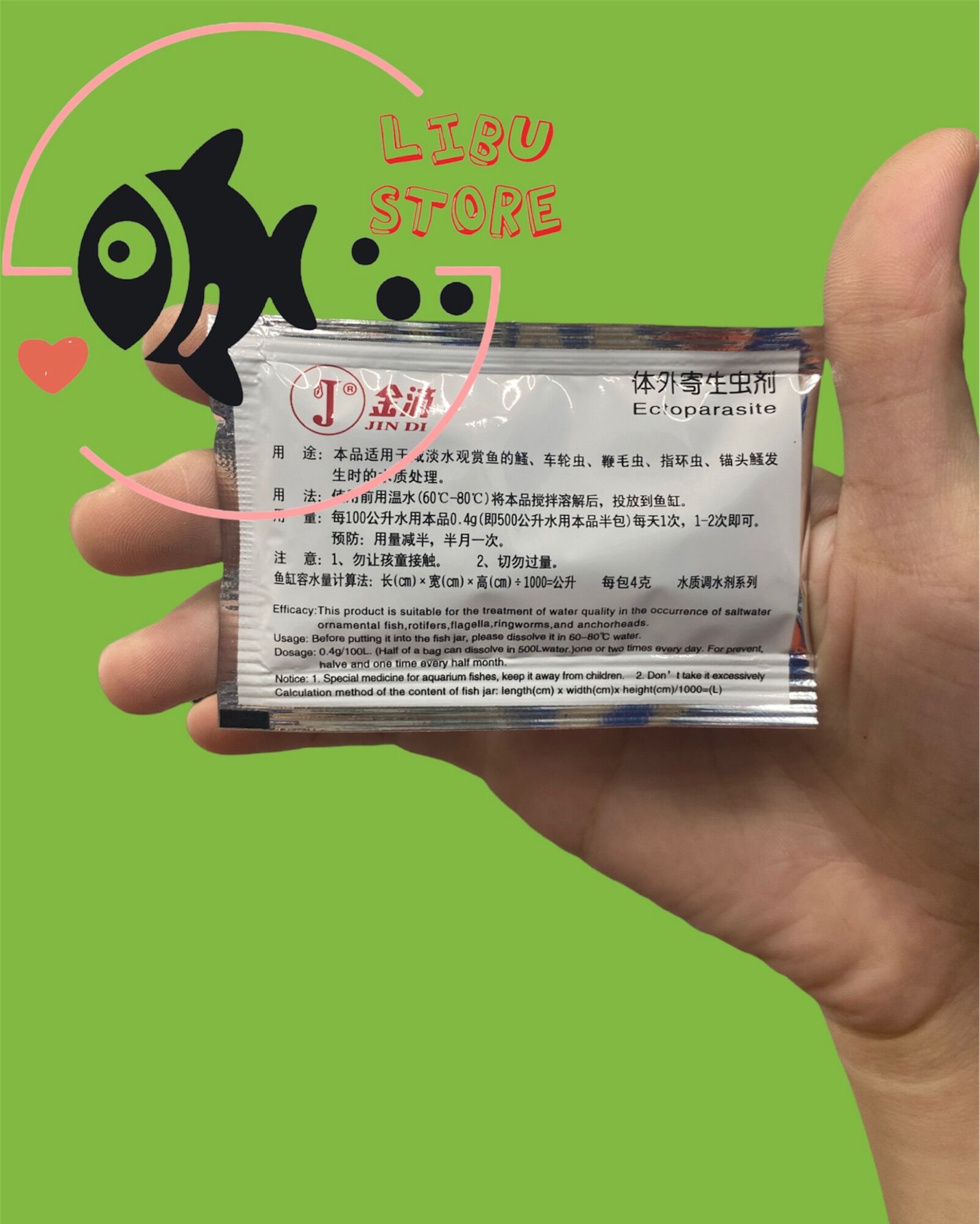 JINDI XANH diệt rận nước - 1 gói