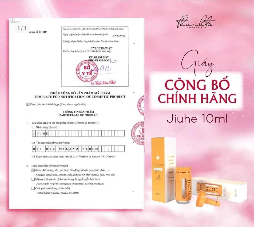 SERUM JIUHE BYE BYE MELANO THANH TÔ 10ML