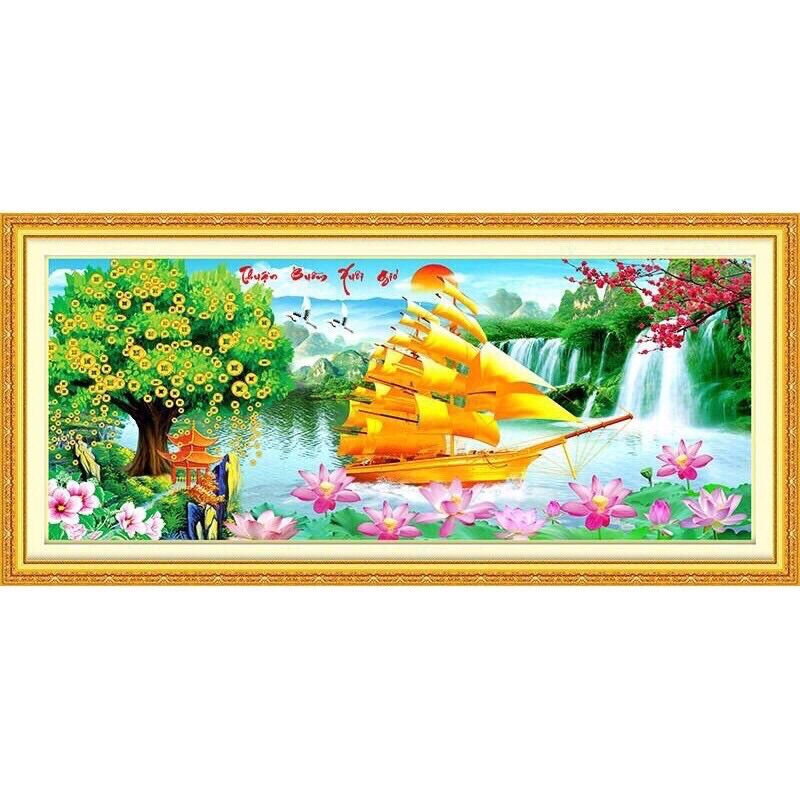 Tranh đính đá thuận buồm xuôi gió vs208/ 150x66cm/ chưa đính