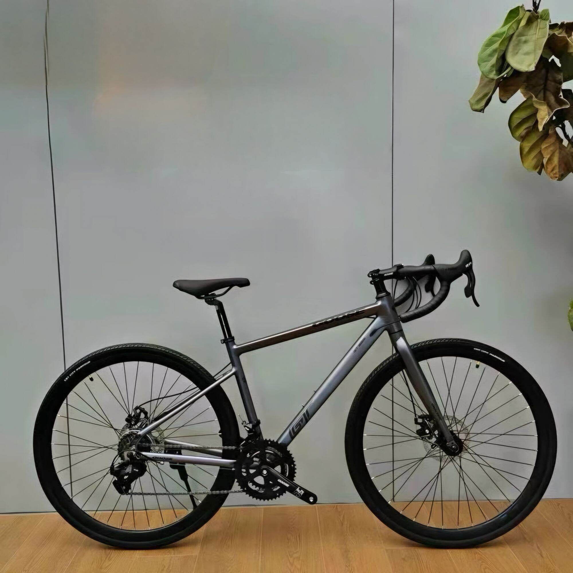 Xe đạp thể thao xe đua road bike Goose khung nhôm không mối hàn tay đề lắc bộ chuyển động 14 số