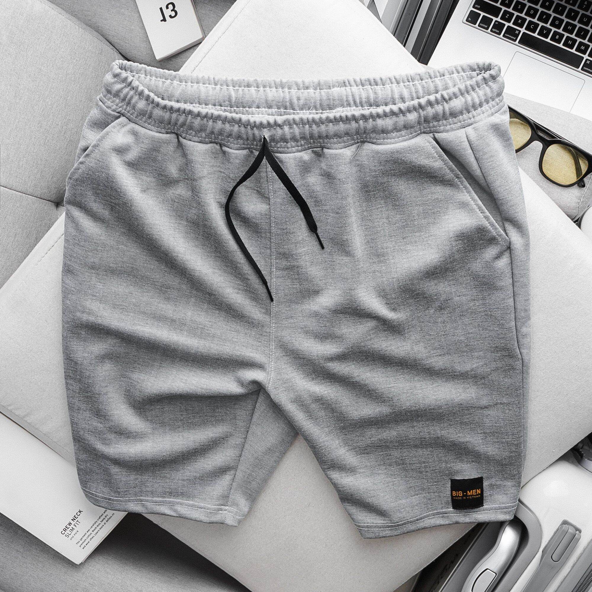 (bigsize) Quần short thun nỉ da cá form rộng bigsize nam