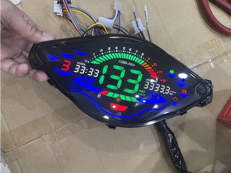 Đồng hồ điện tử 2022 plus gắn wave alpha, wave s , wave rs , wave 50cc full led lcd