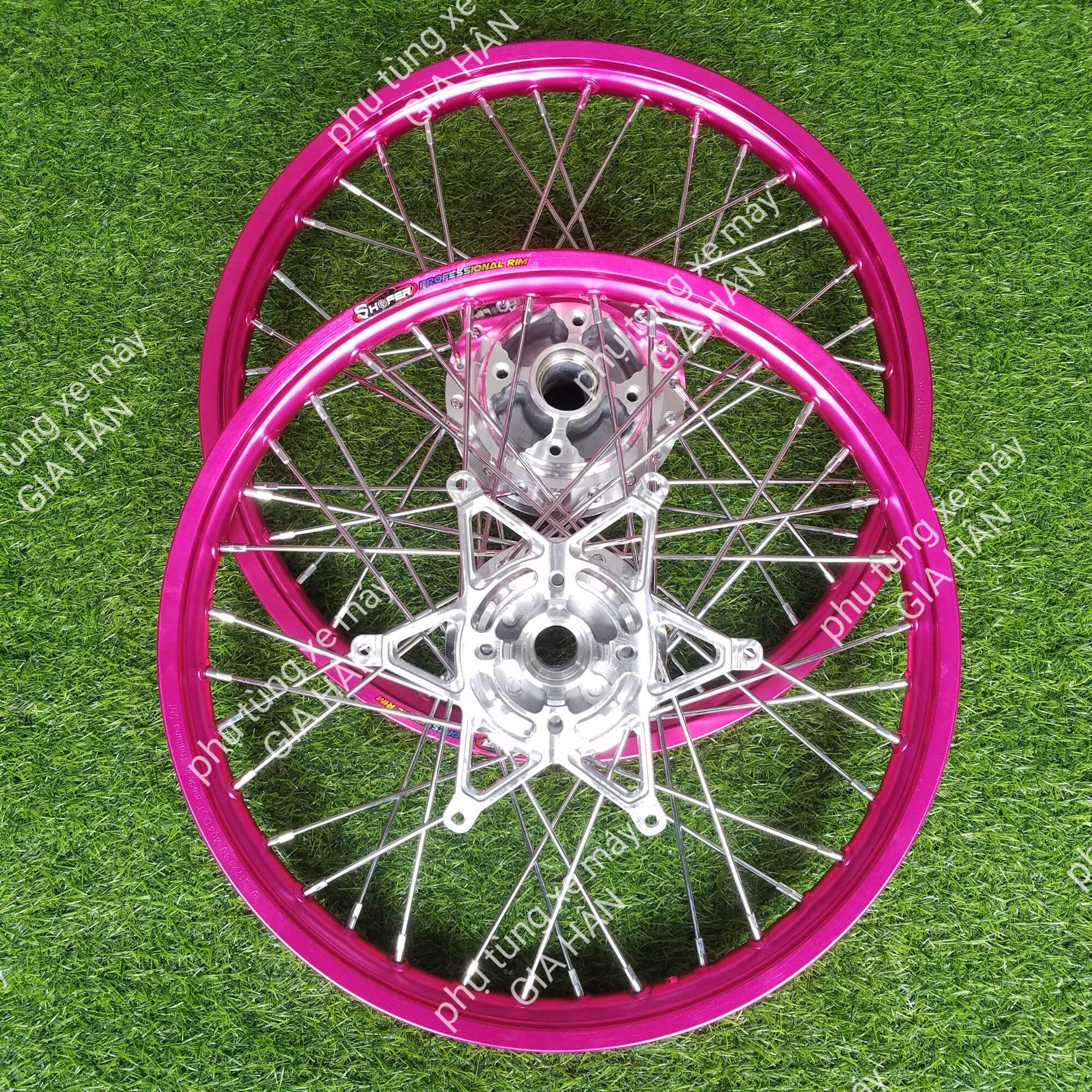 Spokes for Honda Sonic 150 chrome plated center and silver aluminum rim with front disc CNC installed as Zin without hth1144 MGP 0036