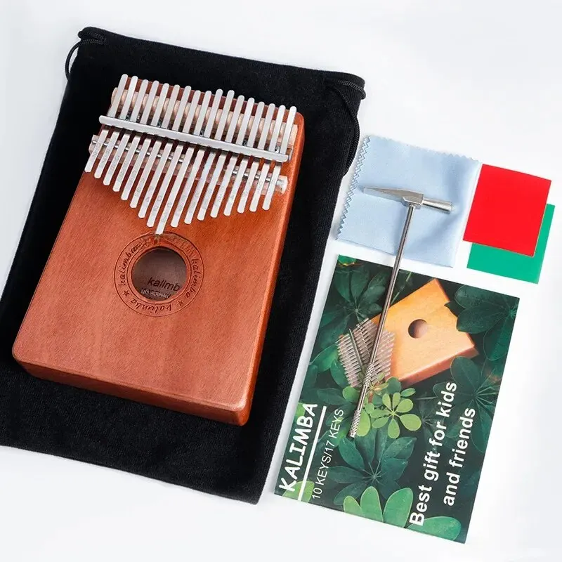 Nhạc cụ cầm tay bằng gỗ Kalimba Finger Piano 17 tông màu Châu Phi dành cho người mới bắt đầu và chuyên gia