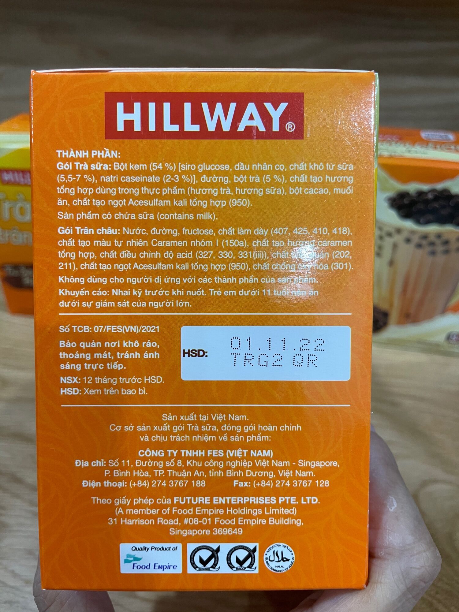 (HCM) trà sữa trân châu HILLWAY 8ly 416g (SHOP MẸ HÂN VY)