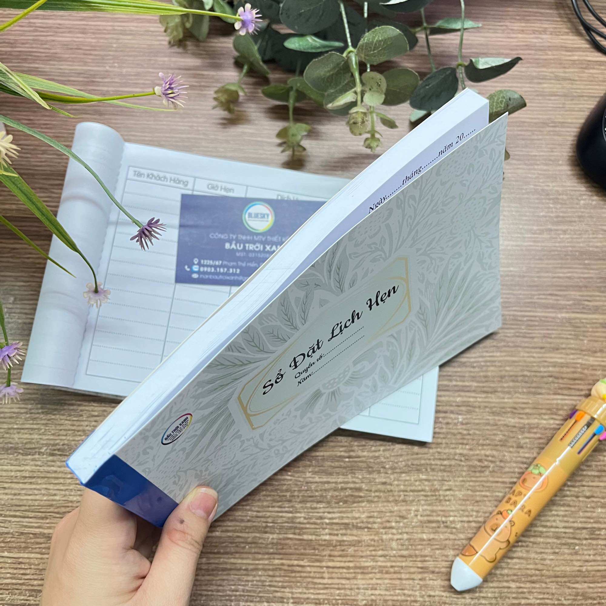 Sổ đặt lịch hẹn - khổ a5 /70 tờ/ giấy dày