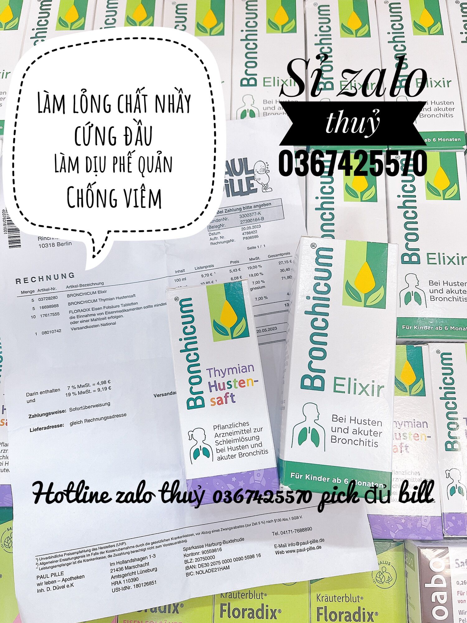 Siro Bronchicum giảm ho và viêm phế quản cho trẻ từ 6 tháng - 100ml