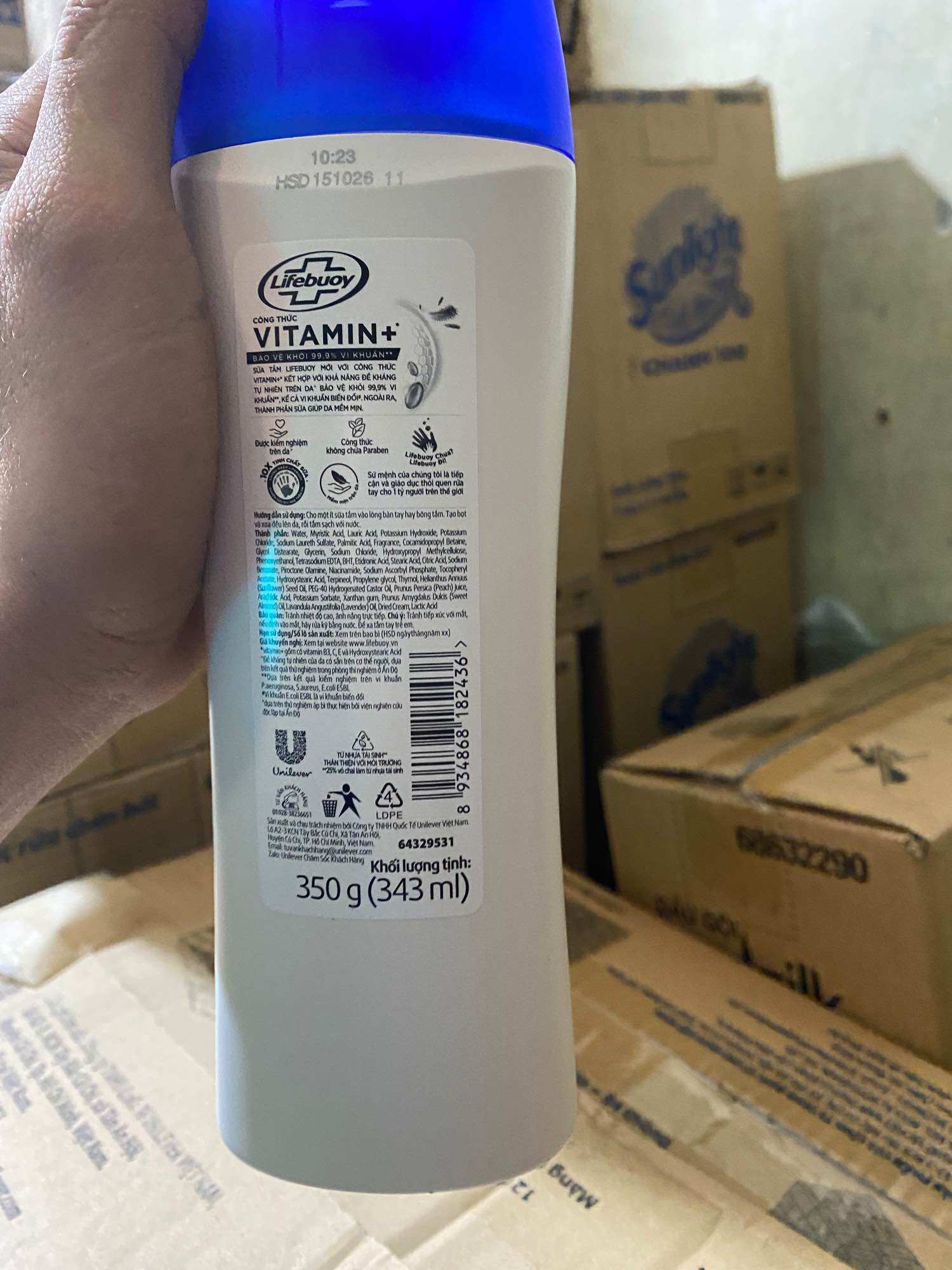 Sữa tắm lifebuoy 350g diệt khuẩn chăm sóc da