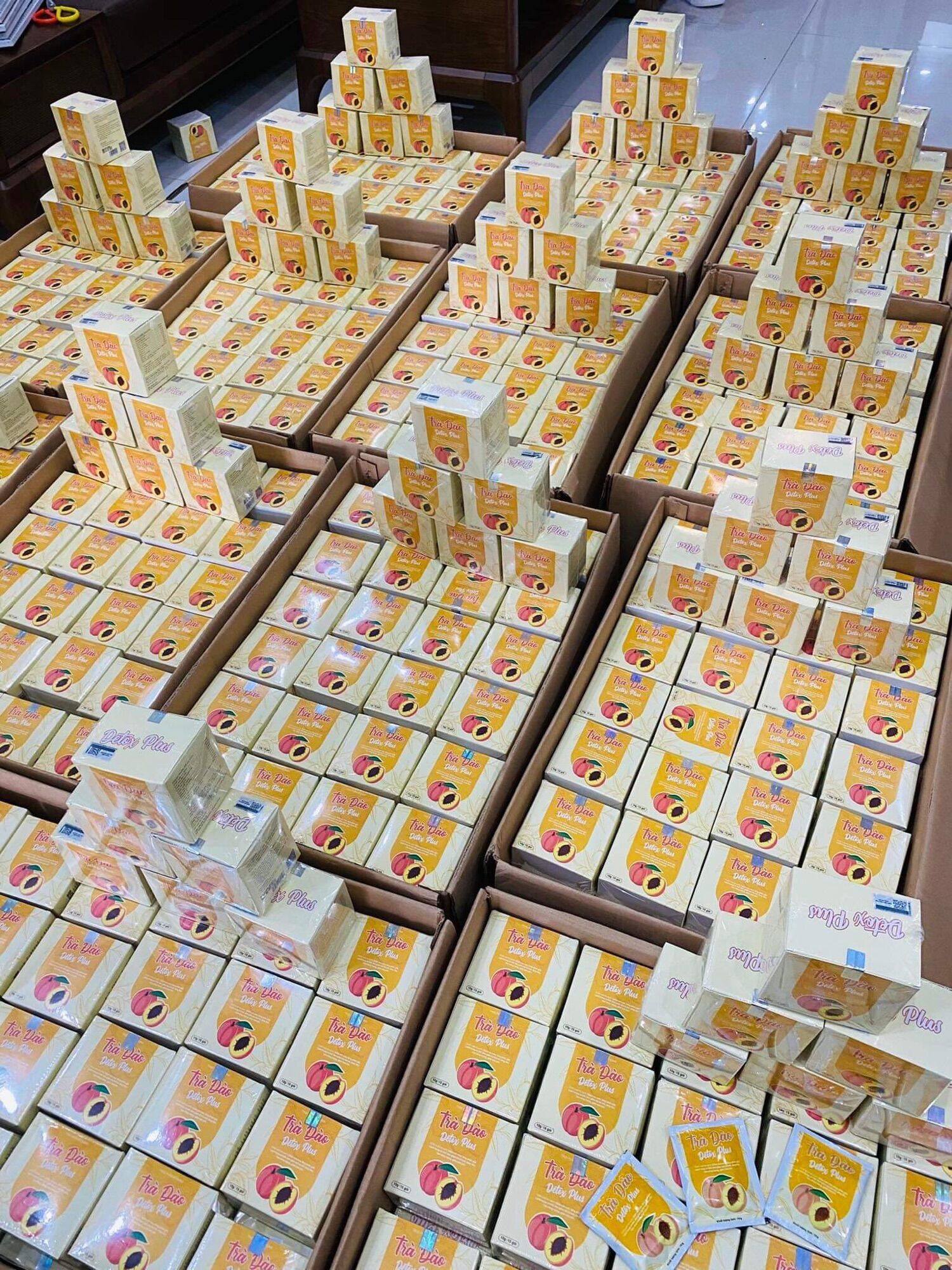 Combo of 5 Boxes of Peach Tea Plus (No Sugar Added)