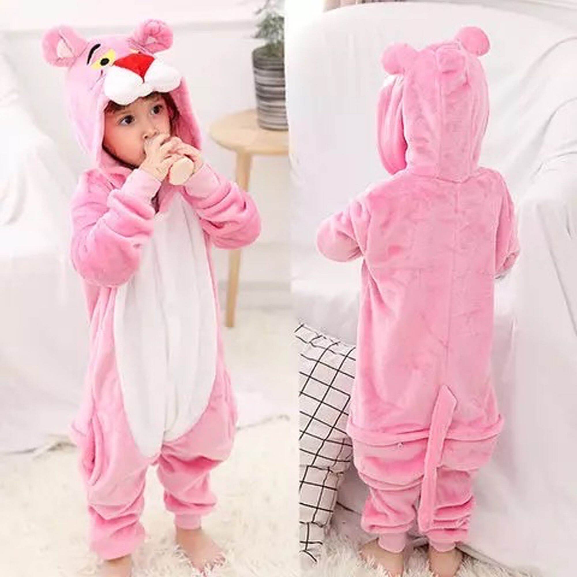 Bộ đồ thú báo hồng trẻ em, bộ đồ thú báo hồng cho bé