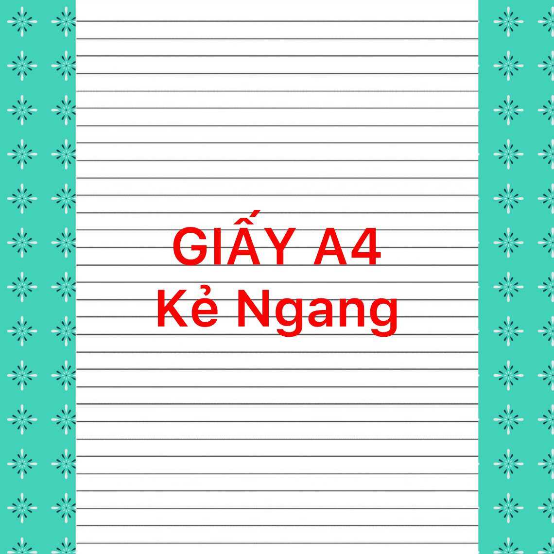 100 tờ giấy A4 Kẻ Ngang, 1 mặt và 2 mặt, đáp ứng theo yêu cầu của khách hàng