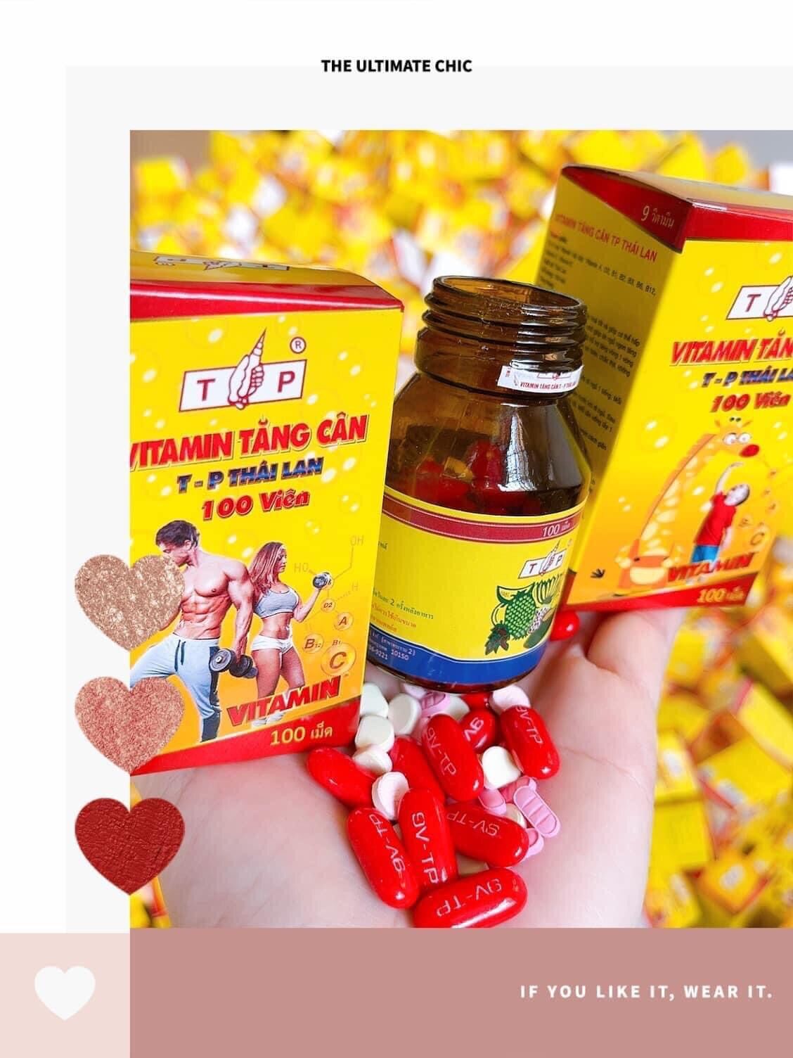 Vitamin tăng cân tp Thái lan 100 viên.