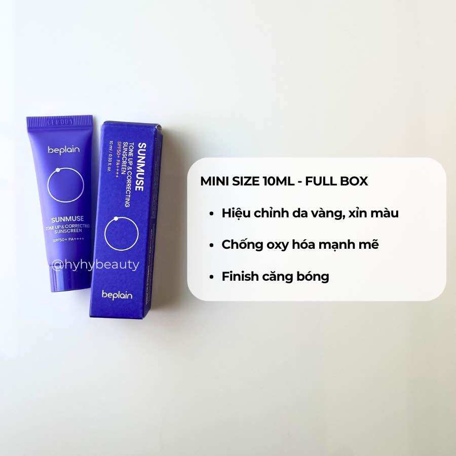 Kem chống nắng beplain Sunmuse Vật Lý Nâng Tone nhẹ nhàng SPF 50+ PA++++ 50ml - H.E.E COSMETIC - 3