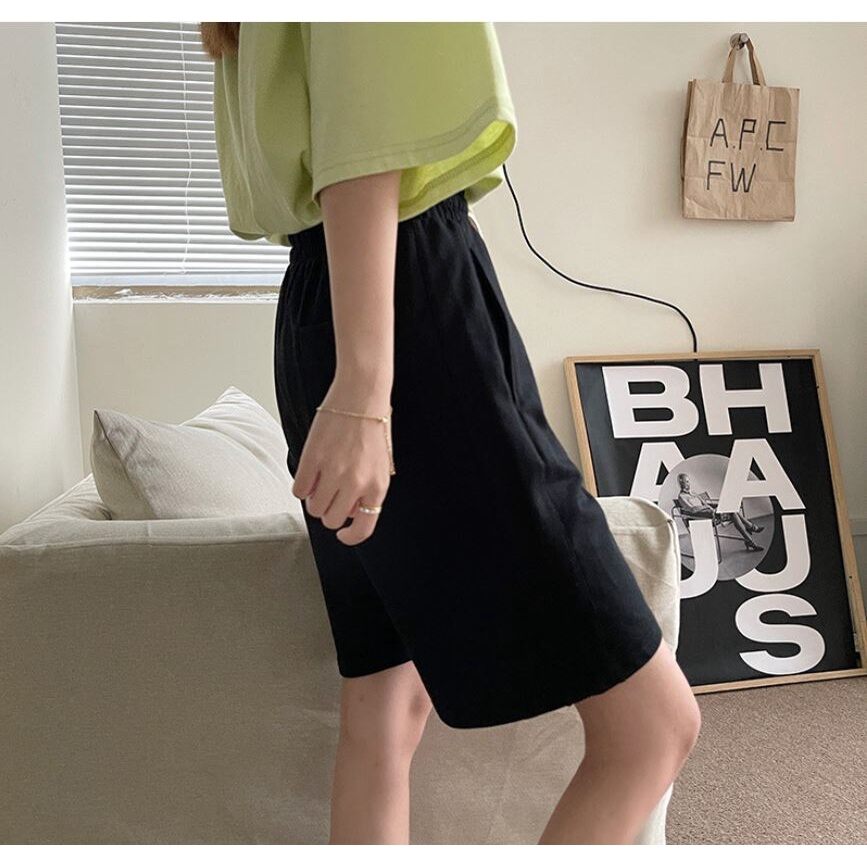 Quần đùi unisex logo pu_ma basic cạp chun co dãn có bigsize 100kg-  n/đ