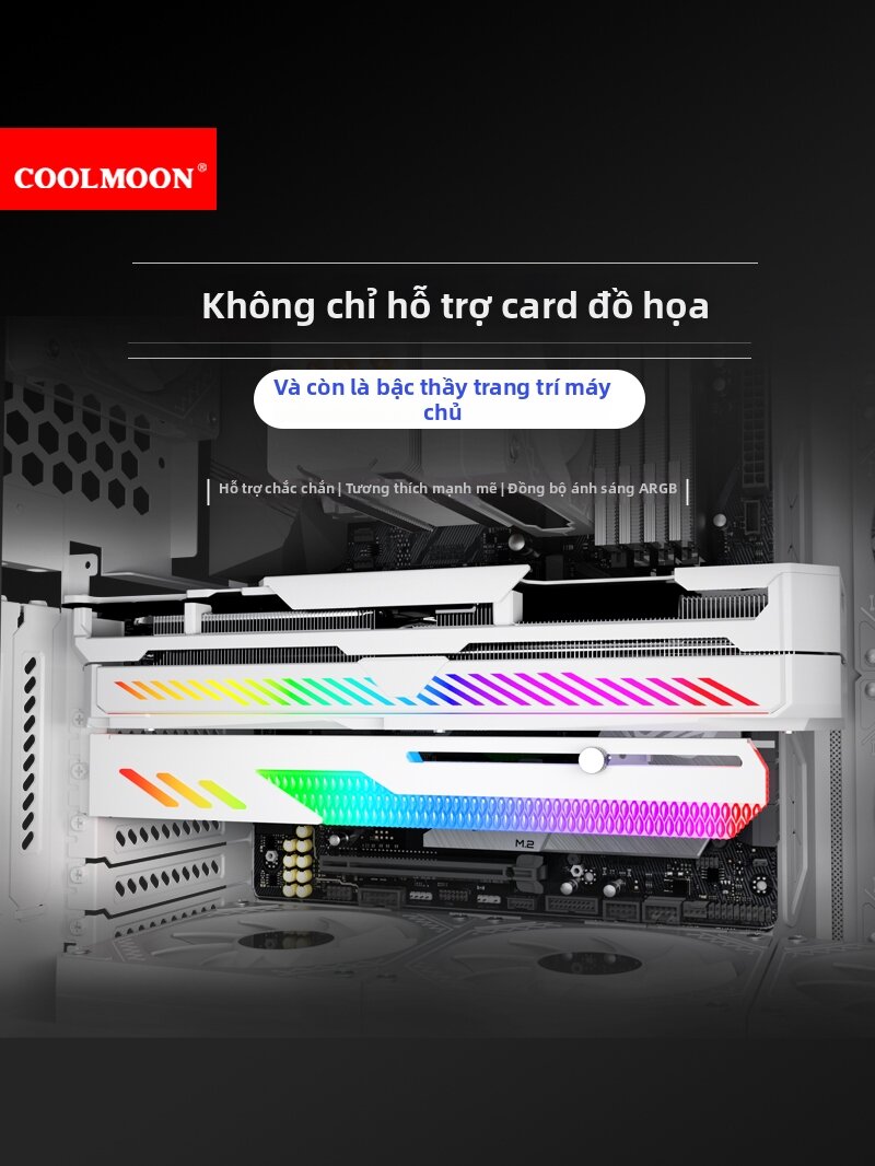 Coolmoon | ARGB Decorative GPU Support Bracket Giá 306,000 Đồng*Miễn phí vận chuyển