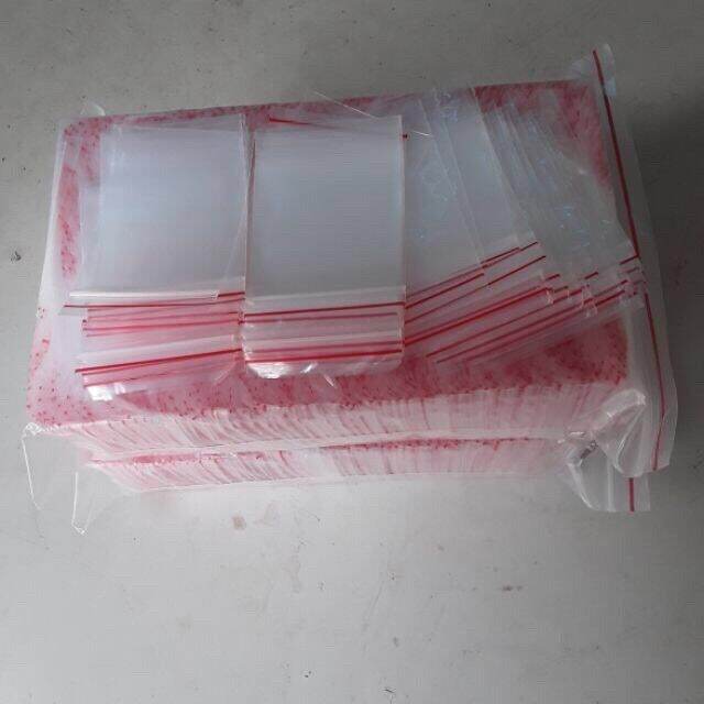 100gr Túi Zip Chỉ đỏ 5x7cm