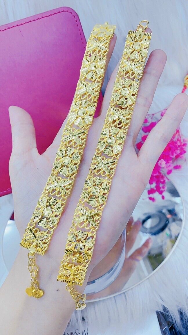 Lắc tay nữ mạ vàng 24k cao cấp mẫu mới về