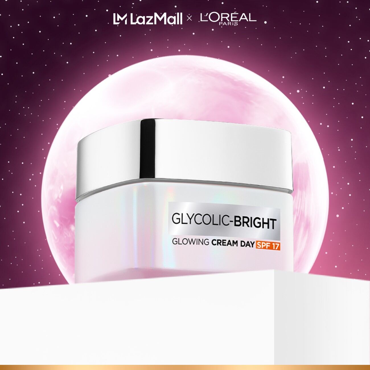 Kem ngày dưỡng sáng mờ thâm nám L'Oreal Paris Glycolic (AHA) Bright SPF 30 50ml