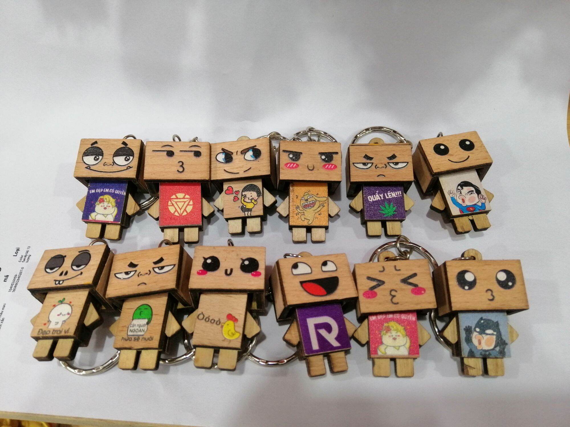 MÓC KHÓA GỖ DANBO NHIỀU MẪU RẤT CUTE