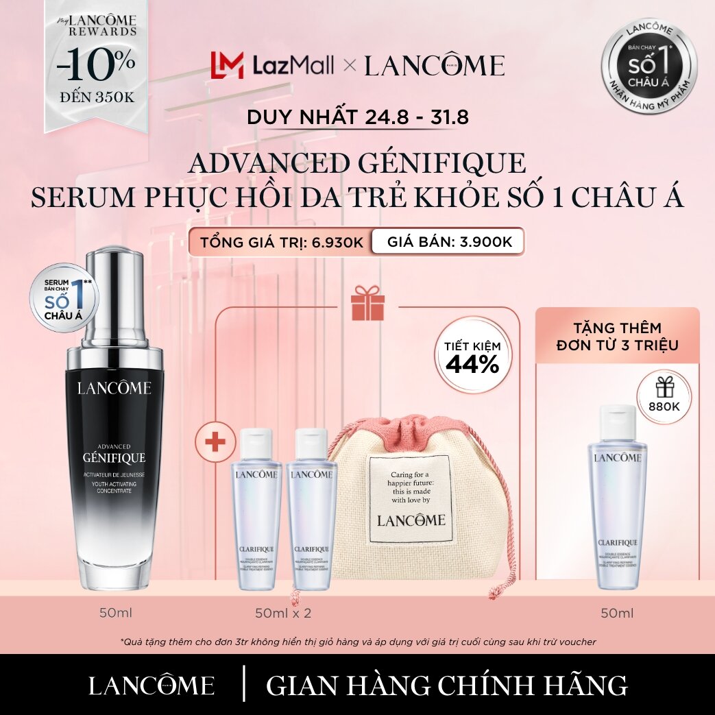 [DUY NHẤT 24-31.8 - Voucher 10% - Mua 1 tặng 4] Dưỡng Chất ( Serum ) Trẻ Hóa Lancôme Advanced Génifique 50ml