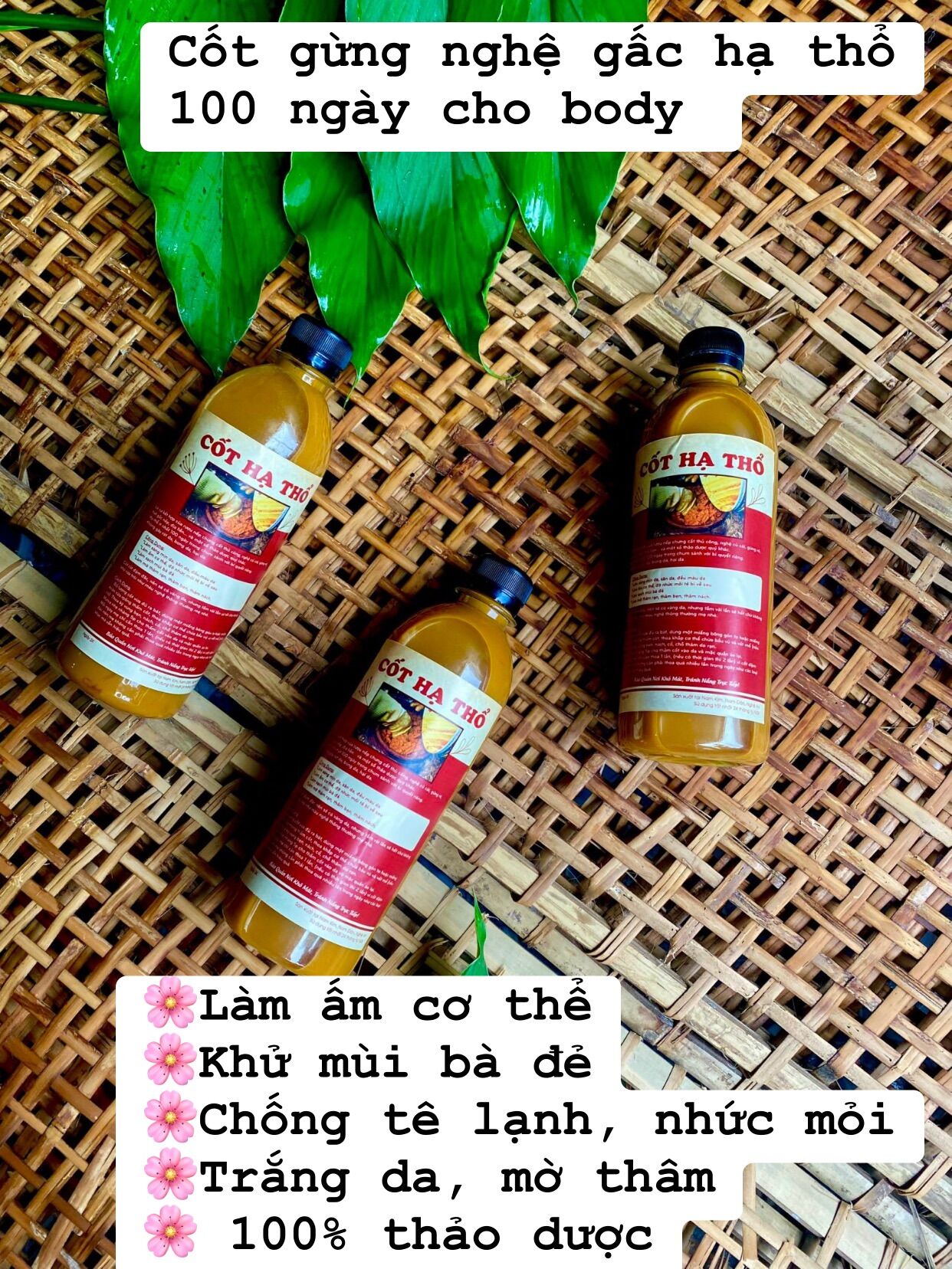 Cốt gừng nghệ gấc hạ thổ cho mẹ sau sinh