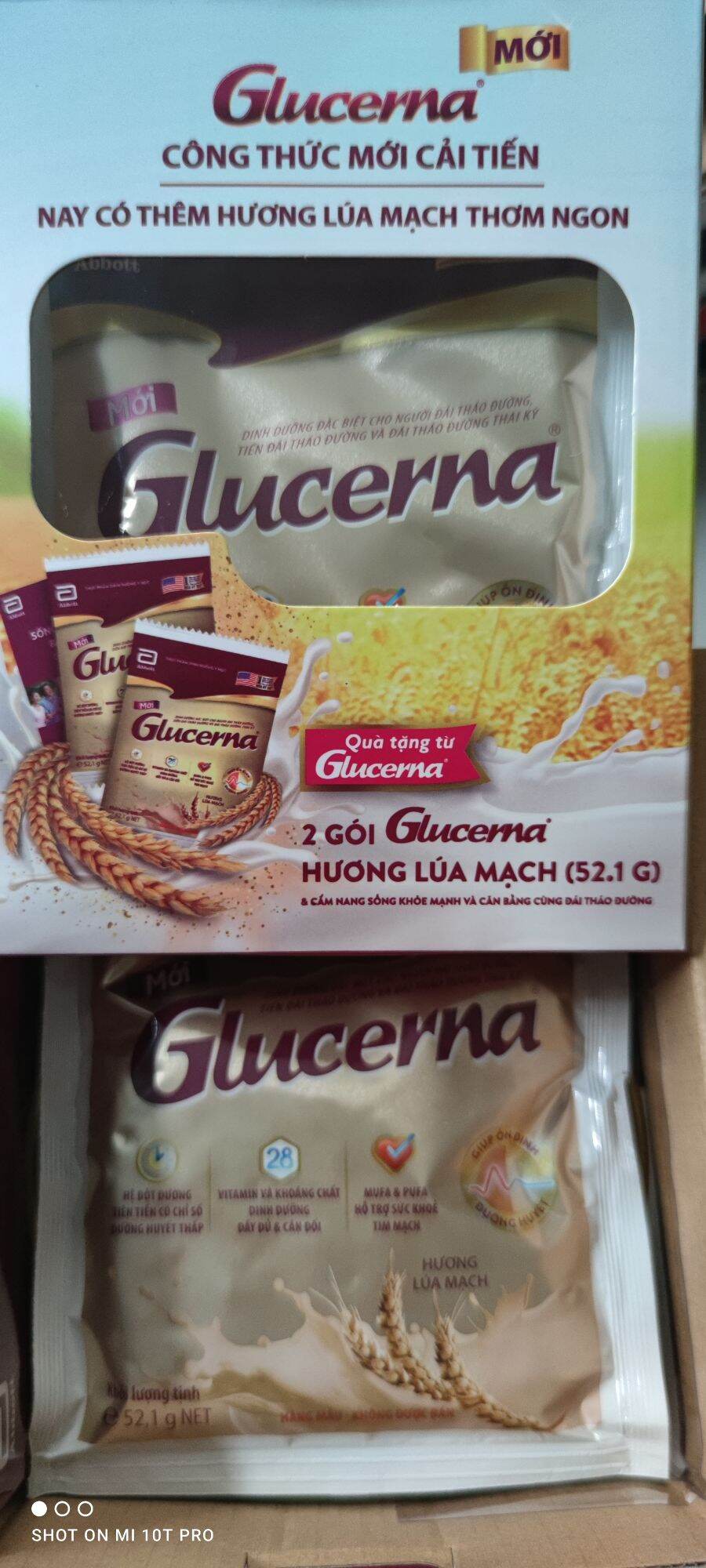 [Date 10/2023] 1 gói sữa Glucerna Lúa mạch 52,1g cho người tiểu đường