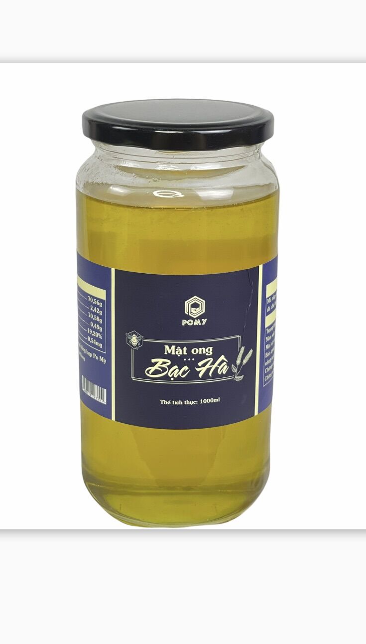 1 lít chai thuỷ tinh - Mật ong bạc hà Po Mỷ Vietgap, Đặc sản Cao nguyên đá Đồng Văn