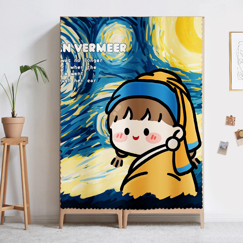 Rèm che tủ miếng dán ma thuật rèm cửa gia dụng rèm ngăn cách vải rèm không đục lỗ dùng trong nhà bếp tủ che xấu đồ trang trí lặt vặt