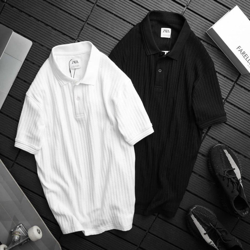 Áo thun polo nam zara vải cotton len