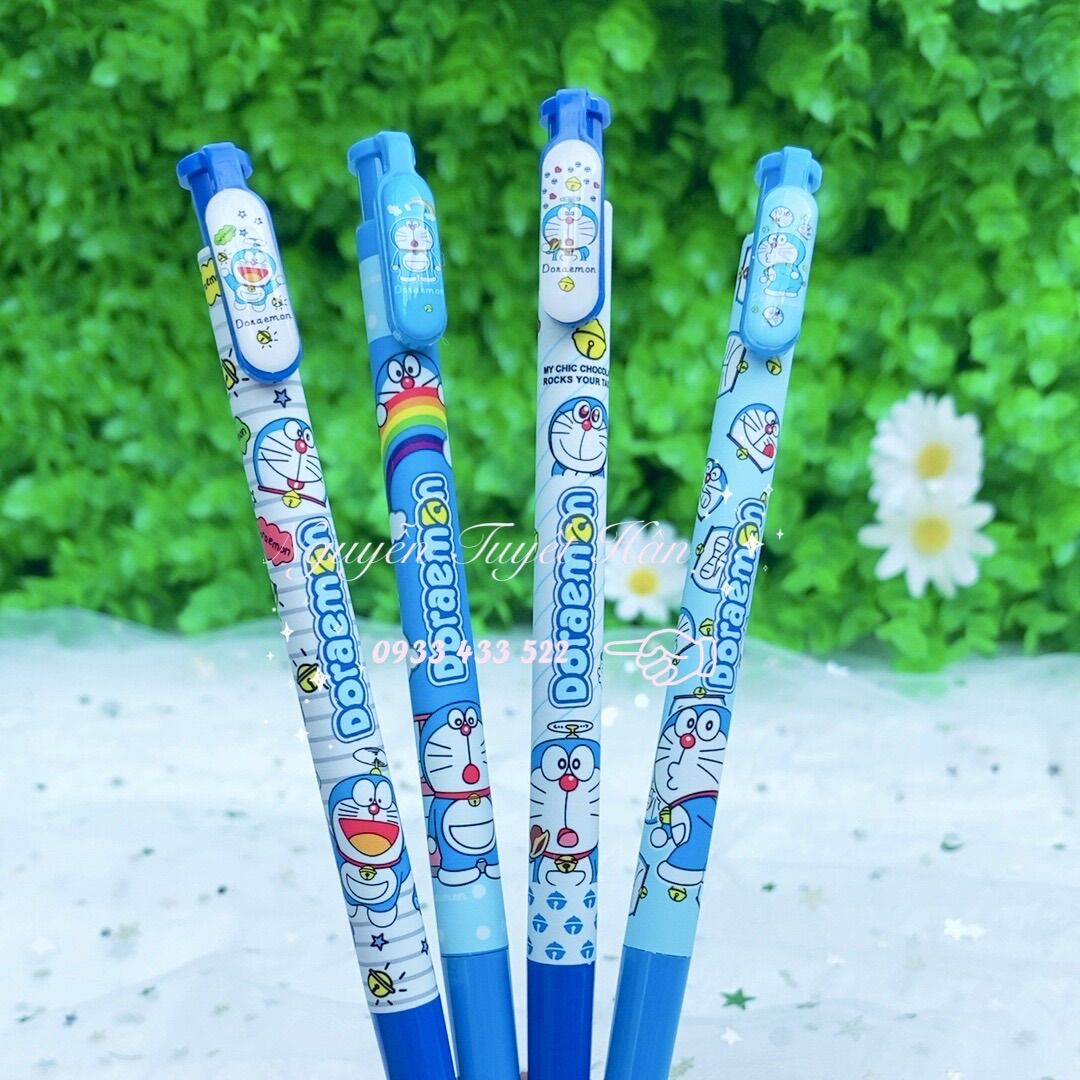 Bút viết bi mực xanh Doremon Doraemon