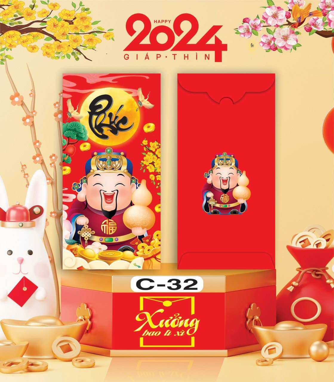 50 bao lì xì phúc lộc thọ cực đẹp, bao lì xì 2024