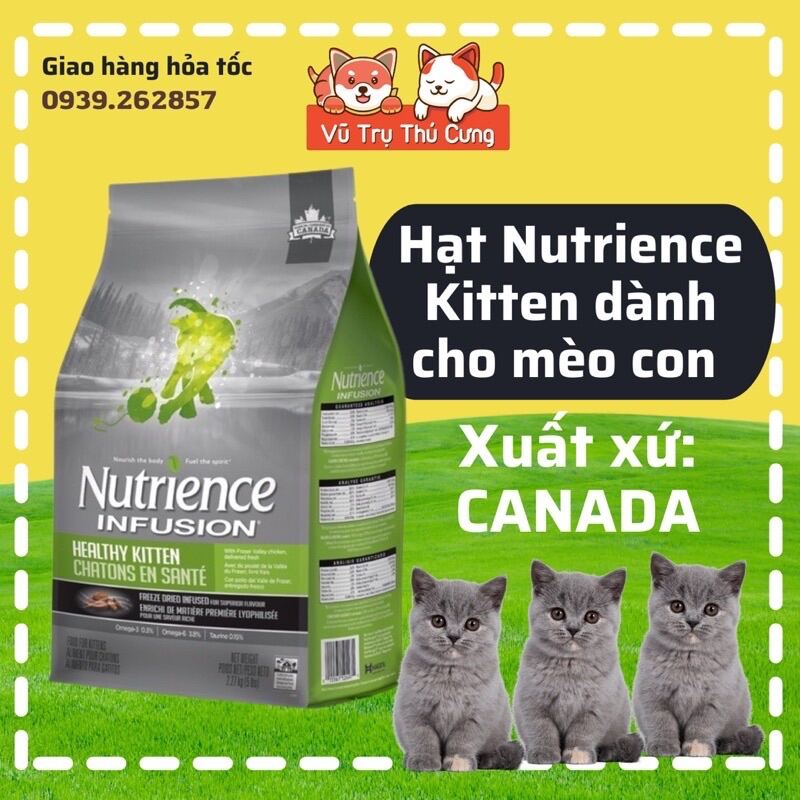 Thức ăn hạt Nutrience Infusion Kitten dành cho mèo con 500g