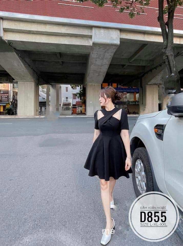 Bigsize Đầm Xoắn Ngực 3 màu