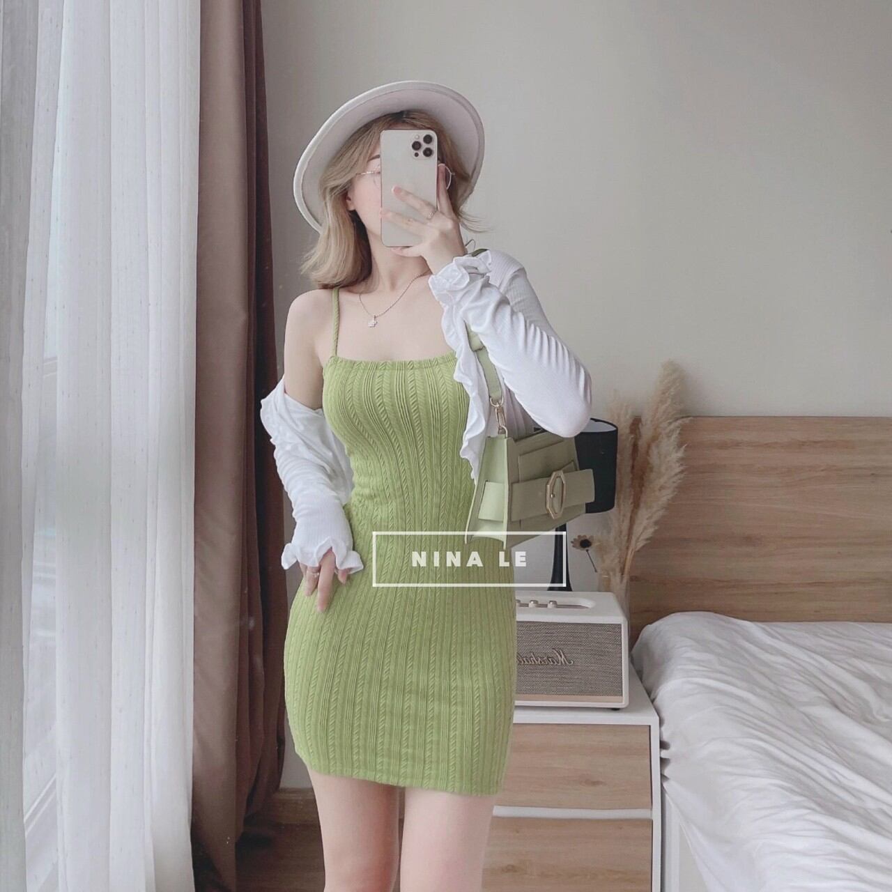 Đầm 2 Dây Ôm Body Len Gân Xịn sò