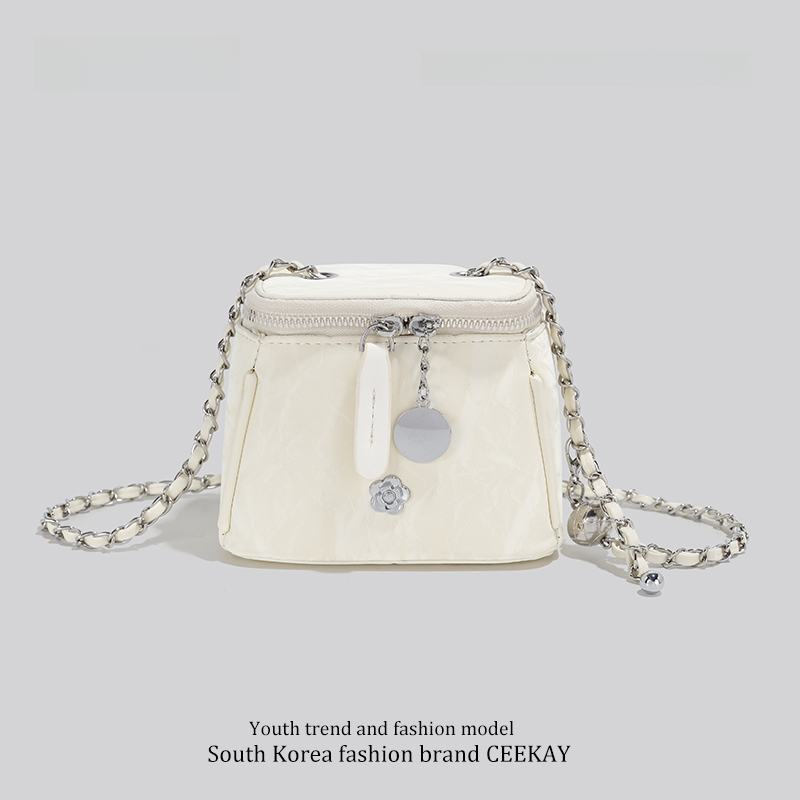 Ceekay Original Chain Link Bucket Bag Kích Thước Nhỏ Gọn Microfiber Da Tổng Hợp Đeo Vai Để Phù Hợp H