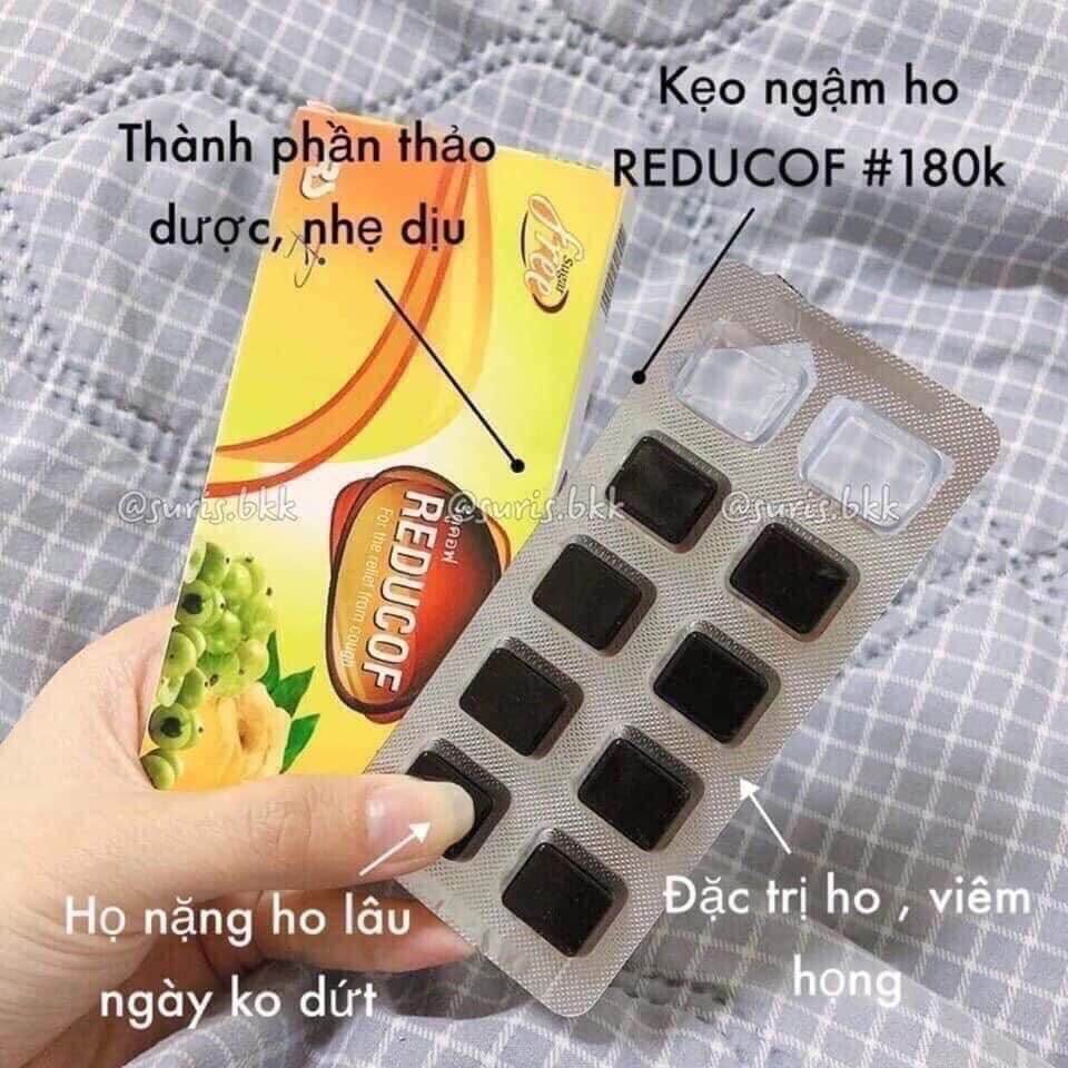 Hộp 10vien thạch ngậm ho reducof thái lan