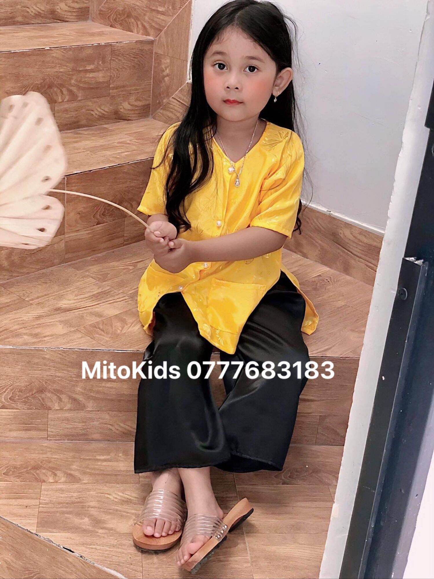 (8-35kg) Bamboo Leaf Brocade Three-Piece Set for Baby Girls