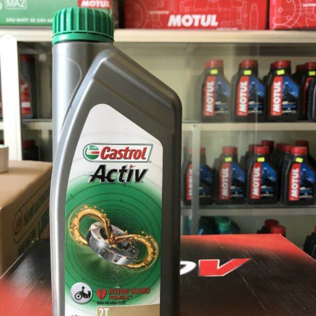 Dầu Nhớt cao cấp xe 2 thì Castrol Activ 2T 1Lít thích hợp với tất cả các loại xe số 2 thì như xì