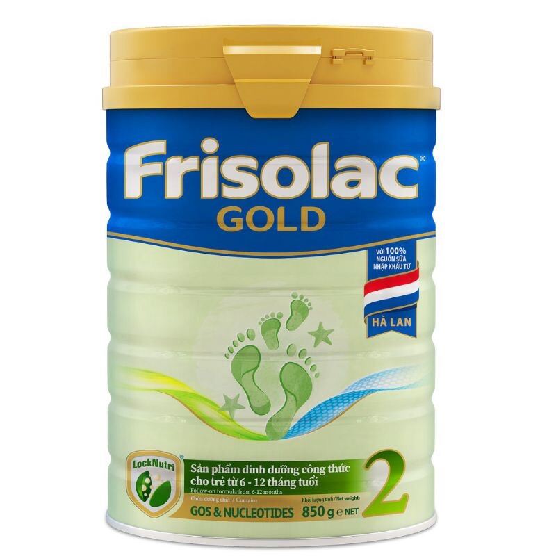Sữa bột Frisolac Gold 2 850g Mẫu Mới