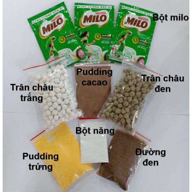 Vẫn ship mùa dịch - set milo dầm trân châu 3 vị
