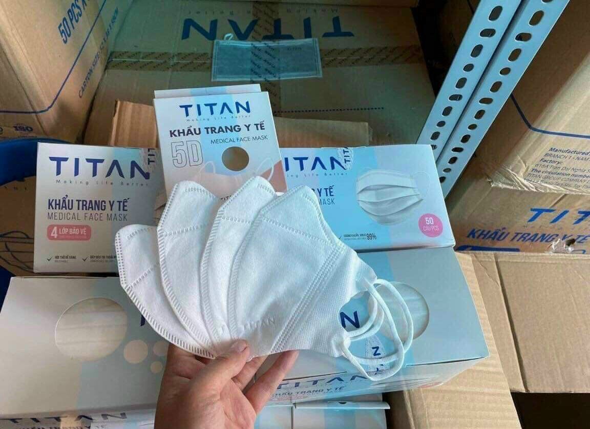 Thùng 1000 cái khẩu trang 5D titan