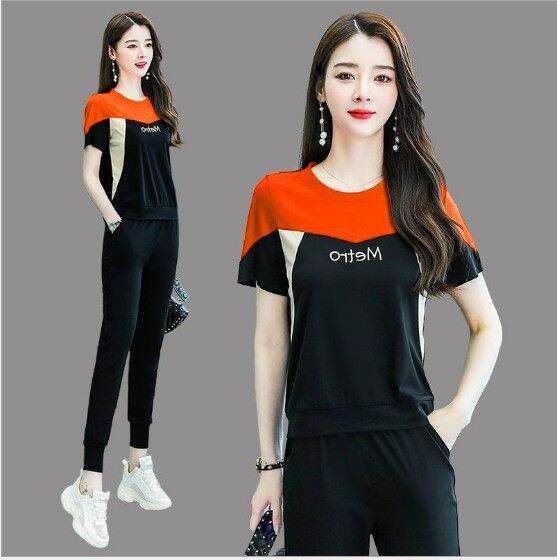 Sét đồ bộ nữ phối màu metro thun cotton 100% cao cấp