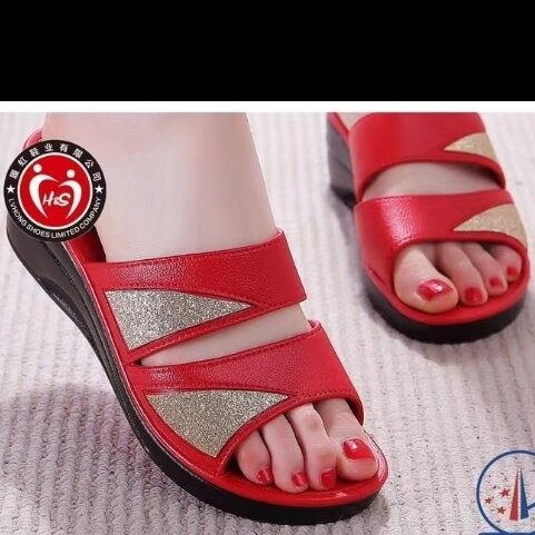 Dép Đế Dày Thoải Mái Cho Nữ Dép Đế Xuồng PVC Đế Cao Su Chống Trượt Thường Ngày Cho Phụ Nữ Trung Niên Và Người Cao Tuổi