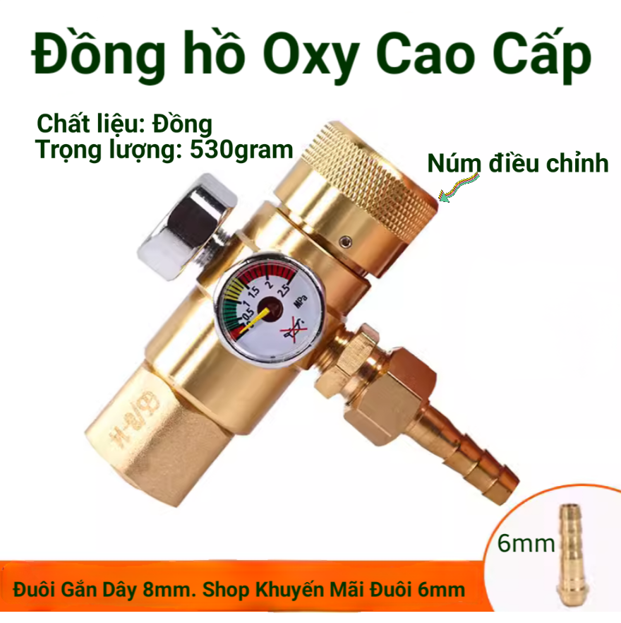 (  Hàng cao cấp chuyên dụng hàn cắt gió đá & điện lạnh ) Giảm áp Oxy_Nito..._Đồng hồ điều áp chỉnh áp xuất Oxy_Nito...