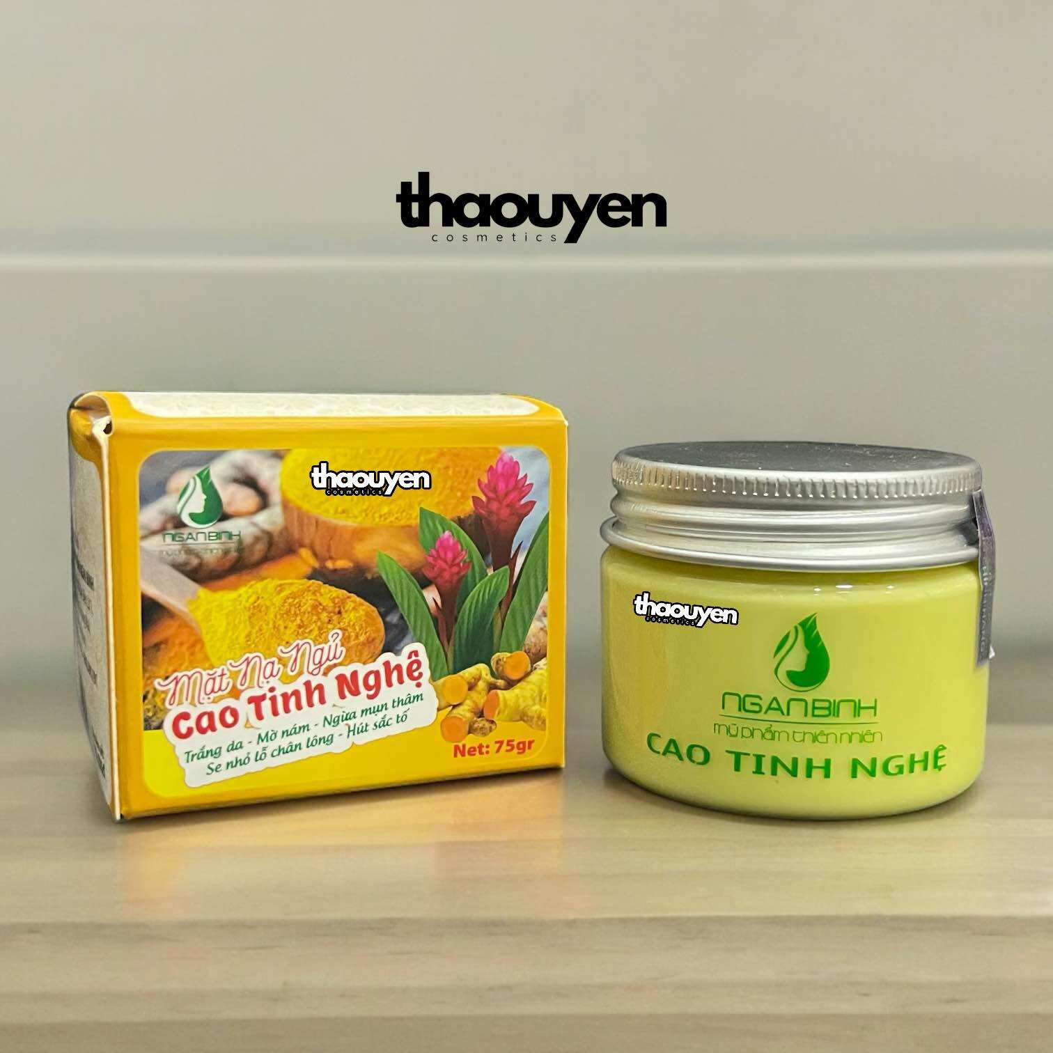 Cao Tinh Nghệ Mặt Nạ Ngủ Ngân Bình 75g