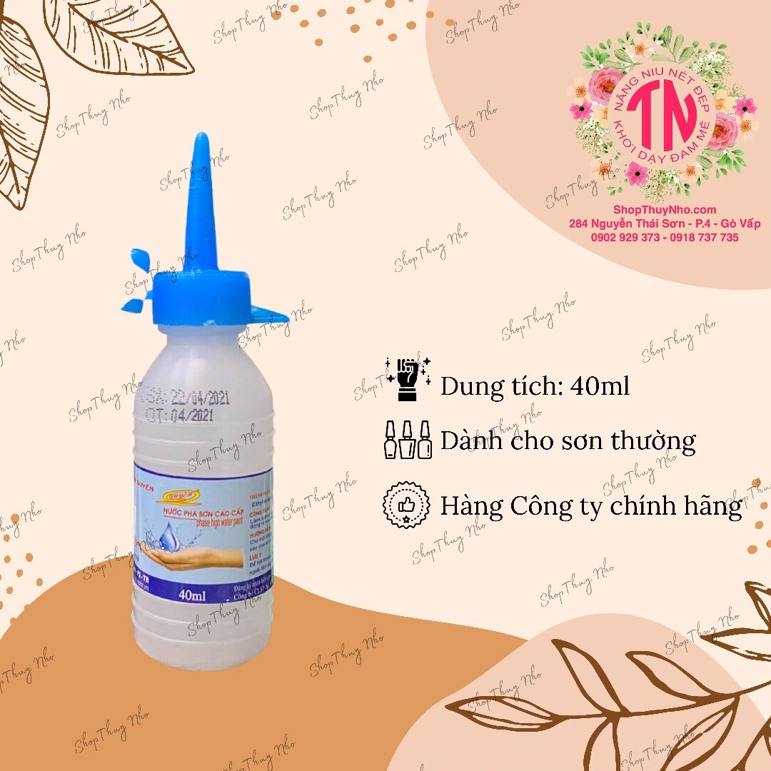 [Hcm]Nước Pha Sơn Móng Tay Quyên Dụng Cụ Chuyên Dụng Làm Móng Tay Nghệ Thuật Nail - 40Ml