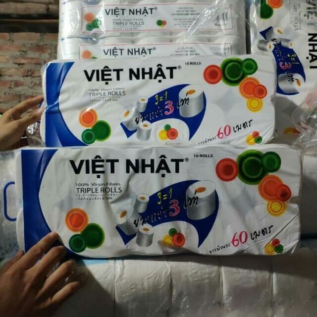 🌞 Combo 2 lốc giấy Việt Nhật 🌞 dai mịn (1 lốc 10 cuộn)