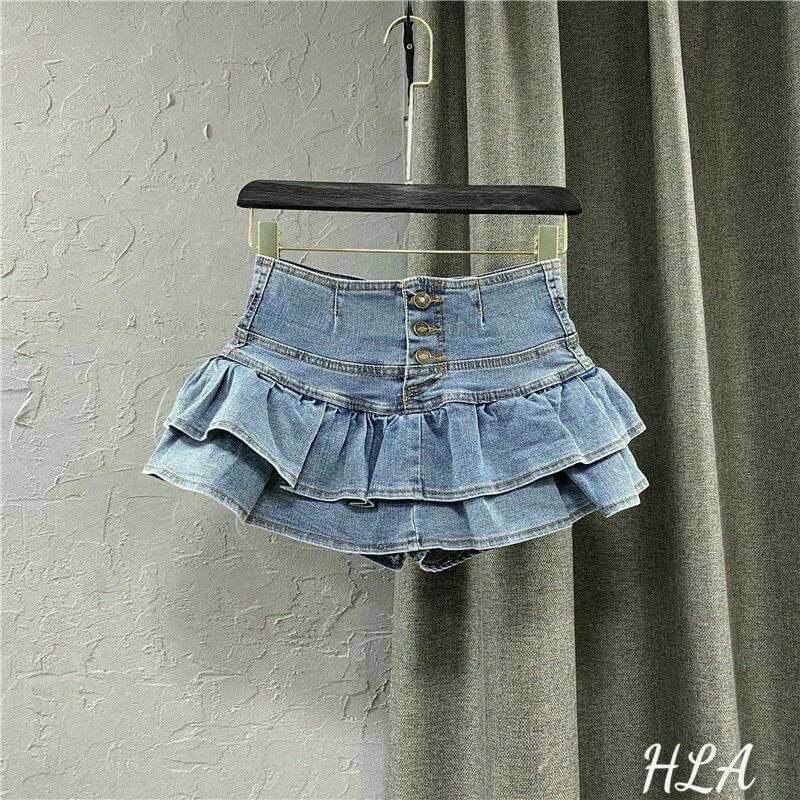 Chân váy Jean 2 tầng, 3 size HOT#58