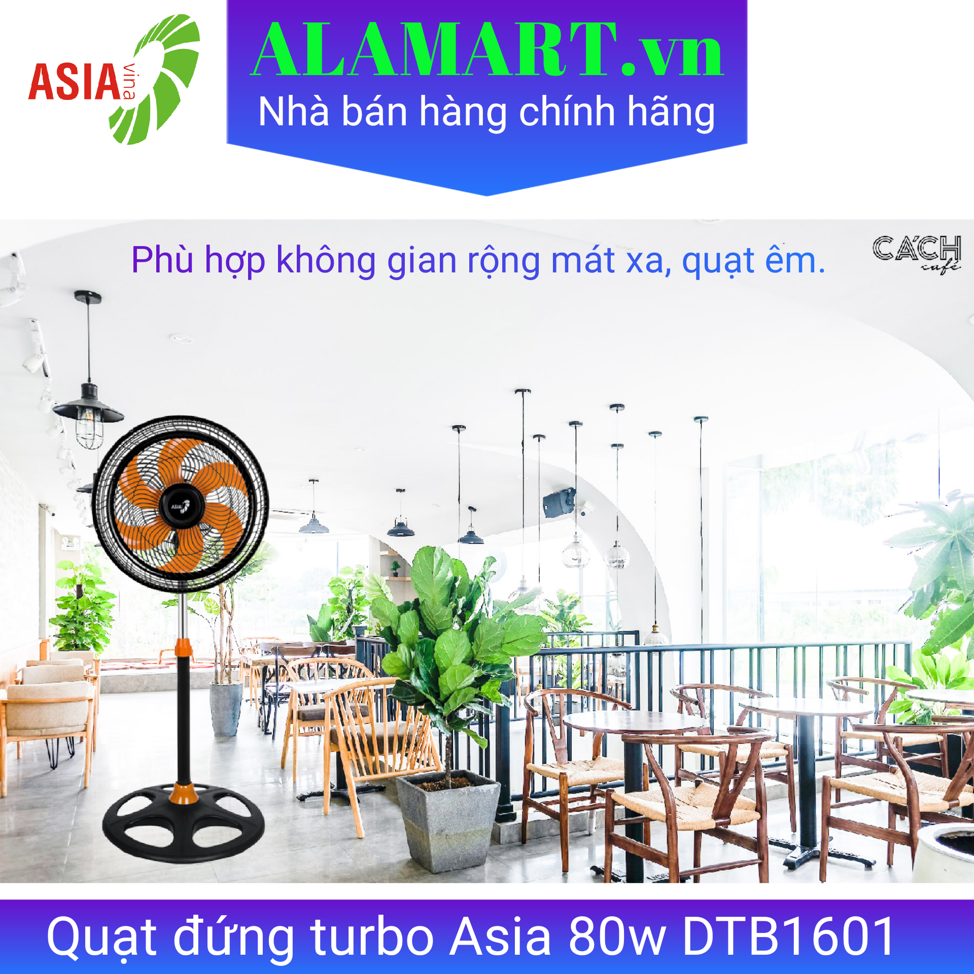 Quạt đứng turbo Asia DTB1601